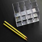 Learning Tools Transparent Plastic Large-Capacity Tiered Minimalist Pen Holder