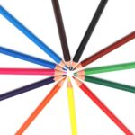 Writing Tools Eco-friendly colored pencils for children and art students – 12-color set in a paper box.