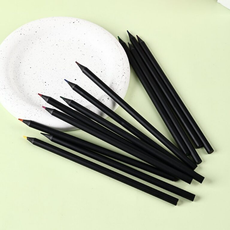 Art Supplies Wholesale Black-Wood Rainbow Pencils for Children – Wooden Colored Pencils for Student Art